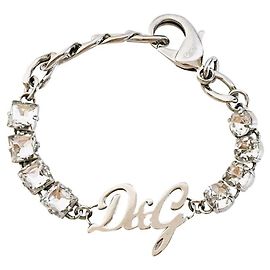 Dolce & Gabbana Stunning D&G steel bracelet with square and round crystals