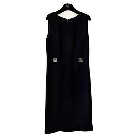 Chanel Kleid schwarz aus Wolle