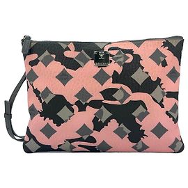 Borsa a tracolla MCM Visetos Pochette Pochette con stampa logo rosa