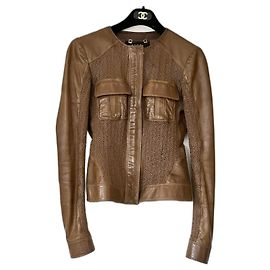 Gucci Brown Leather Biker Jacket