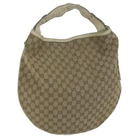 GUCCI Bolsa transversal em lona GG Bege 211944 Autêntica ac2610