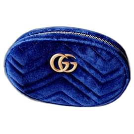 Borsa a Marsupio Gucci Blu Velluto