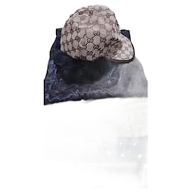 Gucci Hut Hellbraun aus Baumwolle und Fell