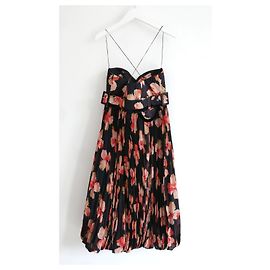 Christian Dior Dior x John Galliano Herbst 2005 Geblümtes Puffärmel-Ballkleid aus Seide
