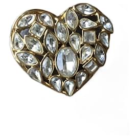 Broche Yves Saint Laurent Grand Modèle Dorée