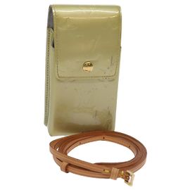 Pitillera verde Vernis con monograma LOUIS VUITTON Gris M91050 LV Auth ti1516