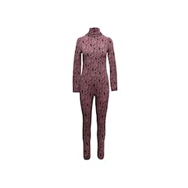 Prada negro y rosa 2021 Mono ajustado de punto de lana virgen Talla IT 38