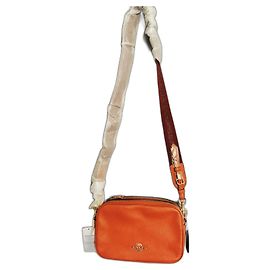 Borsa Coach in pelle marrone e bordeaux