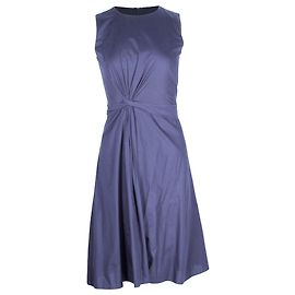 Hugo Boss Abito a trapezio con torsione frontale Boss Digiana in cotone blu navy