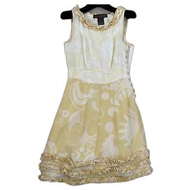 Louis Vuitton Seidenkleid Gelb