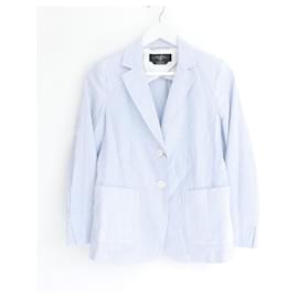 Weekend MaxMara gestreifte Seersucker-Blazerjacke - Weekend Max Mara