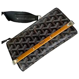Goyard Monte Carlos Umhängetasche Schwarz Leder