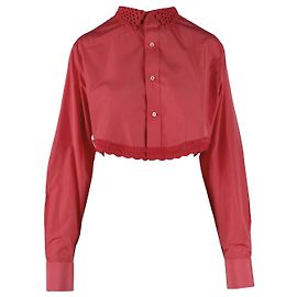 Autre Marque Rubino Gaeta Camisa corta con cuello de croché