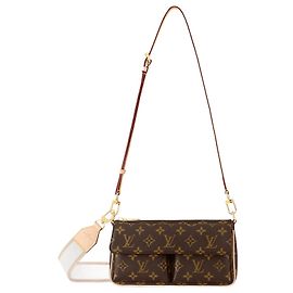 Borsa Louis Vuitton Vibe Marrone in Tessuto
