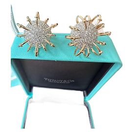 Pendientes Tiffany & Co Apollo Oro 18k y Platino con Diamantes
