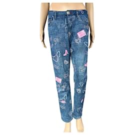 Philipp Plein Milkshake Delfi Boyfriend Jeans Blue Denim