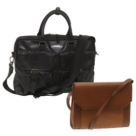 Borsa a tracolla Burberry in pelle nera Auth bs11672