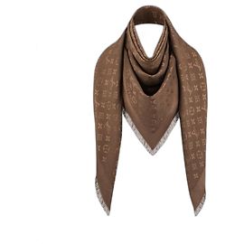 Louis Vuitton LV monogram shawl silk new brown