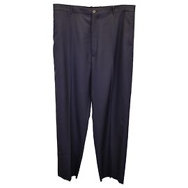 Maßgeschneiderte Balenciaga-Hose mit normaler Passform aus schwarzer Wolle