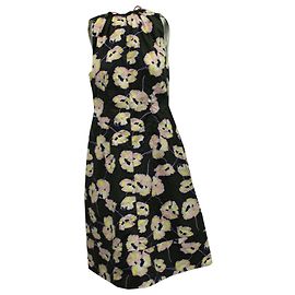 Marni Midikleid mit Blumendruck aus mehrfarbiger Baumwolle