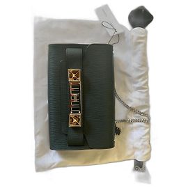Clutch Proenza Schouler in Pelle Blu Petrolio Effetto Lucertola