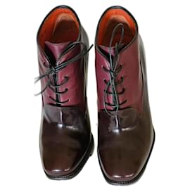 Santoni Zweifarbige Lackleder Pumps Gr. 38