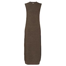 Lemaire Vestido de punto sin mangas reversible verde musgo