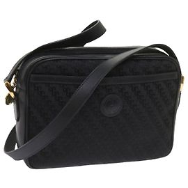 Borsa a spalla GUCCI Tela Blu scuro 007 444 0162 Auth ep3302