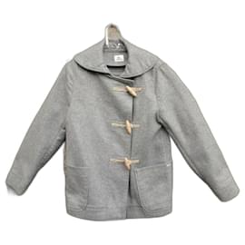 Abrigo Lacoste de lana gris talla 36