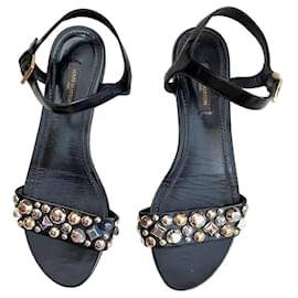 Sandali Louis Vuitton in pelle nera