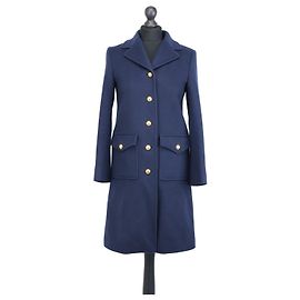 Cappotto in lana blu navy Gucci