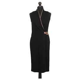 Vestido Lauren Ralph Lauren de lana merino negra