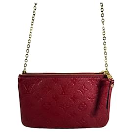 Bolsa Tiracolo Louis Vuitton Double Zip Couro Grená