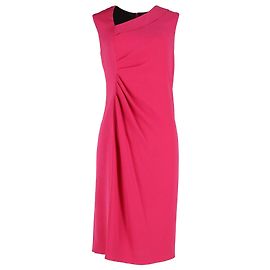 Ärmelloses, gerüschtes Kleid von Joseph aus pinkem Acetat