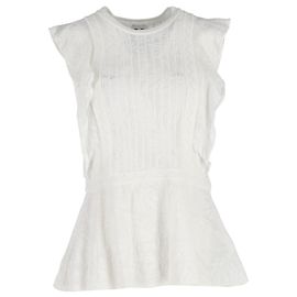 Blusa smanicata Missoni in cotone bianco