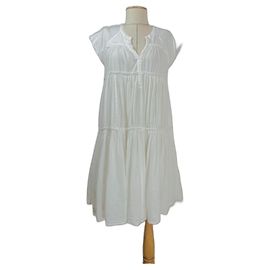 Autre Marque Rabens Saloner Baumwollkleid weiß