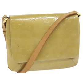 LOUIS VUITTON Monogram Vernis Thompson Borsa da strada Beige M91301 LV Auth bs11055