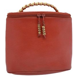 LOEWE Vanity Velazquez Twist Borsa a mano Pelle Arancione Auth am5458