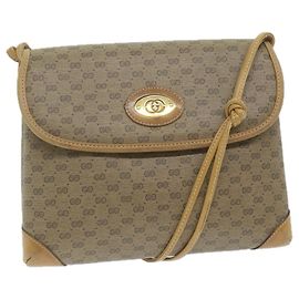 GUCCI Borsa a tracolla Micro GG Supreme in pelle PVC Beige 007 49 5548 Aut5530