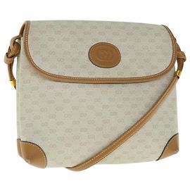 Bolsa de ombro GUCCI Micro GG Supreme PVC Bege 007 123 0087 Auth am5471