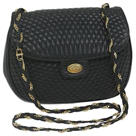 BALLY Sac à bandoulière en chaîne matelassé Cuir Noir Auth am5550 - Bally