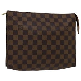 LOUIS VUITTON Damier Ebene Poche Toilette 26 Tasca N47543 LV Auth em5837