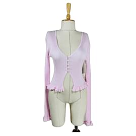 Khaite Zinnia Strickjacke aus Seide rosa