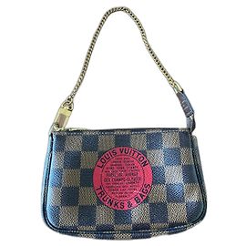 Pochette Trunk Louis Vuitton in pelle marrone scuro
