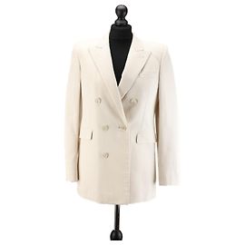 Giacca da completo Saint Laurent in lana bianca