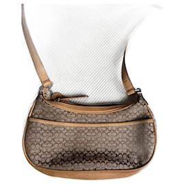 Borsa Coach in pelle e tessuto ricamato con monogrammi
