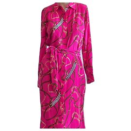 Polo Ralph Lauren Maxikleid aus rosa Seide