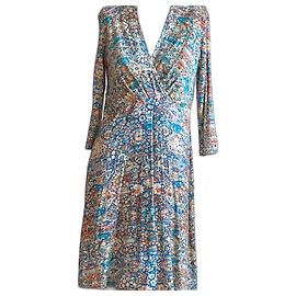 Autre Marque PERUVIAN CONNECTION Vestido cruzado de punto multicolor M