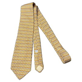 Cravatta Christian Dior in seta gialla