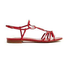 Sandali Christian Louboutin EU37.5 Aplarona in pelle verniciata rossa US7